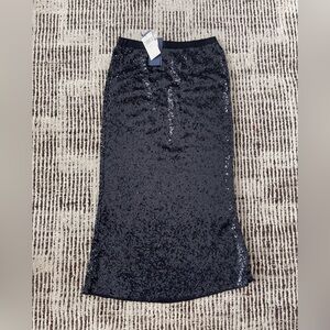 Polo Ralph Lauren | Navy Sequin Maxi Skirt